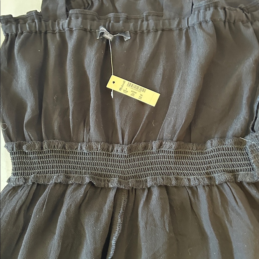 MADEWELL SMOCKED TANK JUMPSUIT WITH POCKETS AND WIDE LEG NEW WITH TAGS SZ 6 - Picture 11 of 15
